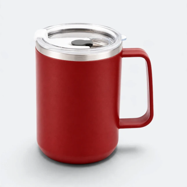 GMG2206 Campo Stainless Steel Camp Mug with Lid Maroon Gmg2206 campo stainless steel camp mug with lid maroon view, thermal flask corporate gift malaysia with logo printing