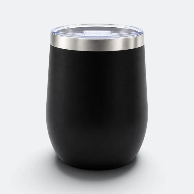 Gmg2208 eggo stainless steel wine tumbler black view, thermal flask corporate gift malaysia with logo printing