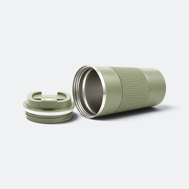 GMG2214 Sleevo Vacuum Coffee Tumbler with Grip Green Parts Gmg2214 sleevo vacuum coffee tumbler with grip green parts view, thermal flask corporate gift malaysia with logo printing