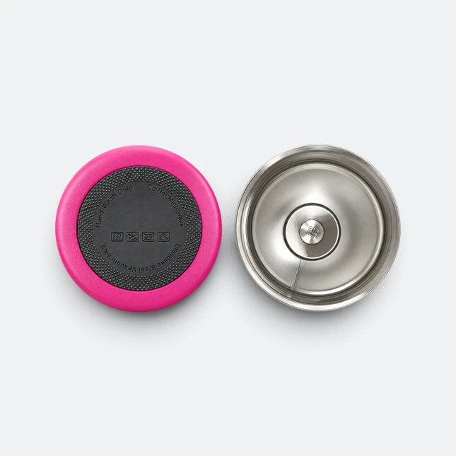 Gmg2215 loopa vacuum tumbler with carry loop magenta base lid view, thermal flask corporate gift malaysia with logo printing