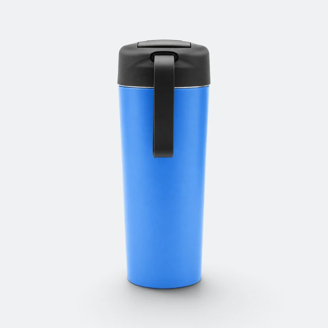 Gmg2219 hooky vacuum suction mug with handle lid royal blue view, thermal flask corporate gift malaysia with logo printing