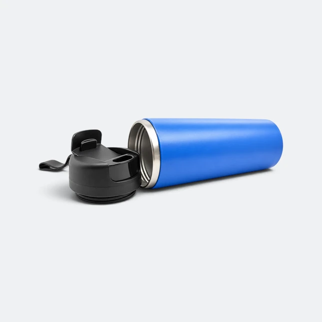 Gmg2219 hooky vacuum suction mug with handle lid royal blue parts view, thermal flask corporate gift malaysia with logo printing