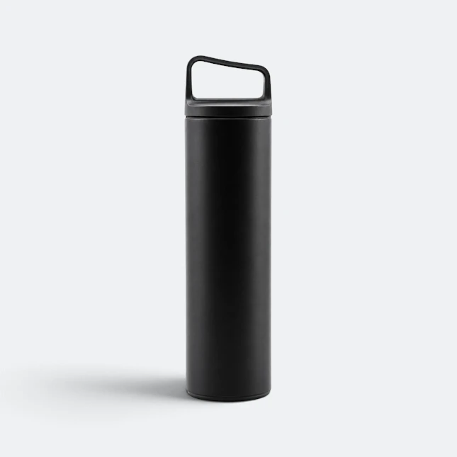 GMG2220 Slender Vacuum Tumbler with Loop Lid Black Side Gmg2220 slender vacuum tumbler with loop lid black side view, thermal flask corporate gift malaysia with logo printing