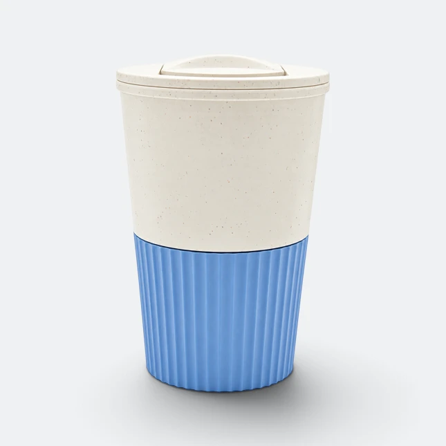 Gmg2224 wheatly wheat fibre cup with lid royal blue view, plastic drinkware corporate gift malaysia with logo printing