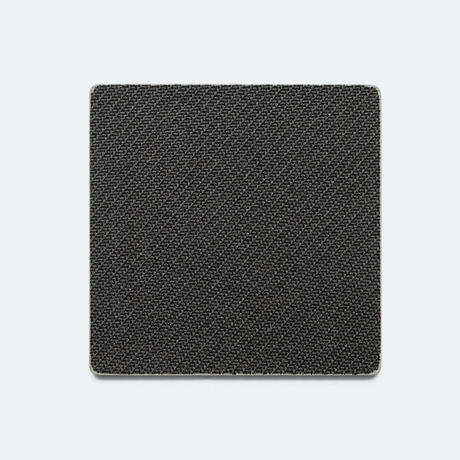 Gmg2225 grainy pu leather square coaster set black texture view, coaster corporate gift malaysia with logo printing