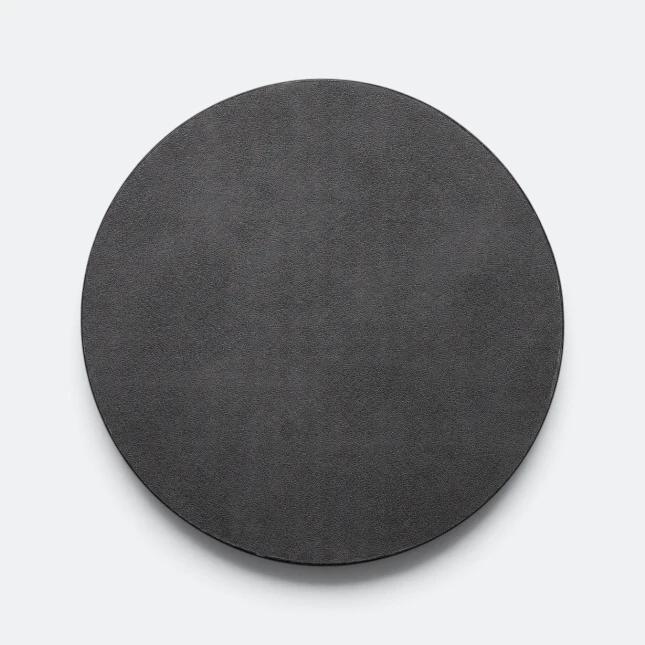 GMG2226 Grainy PU Leather Round Coaster Set Black Round Gmg2226 grainy pu leather round coaster set black round view, coaster corporate gift malaysia with logo printing