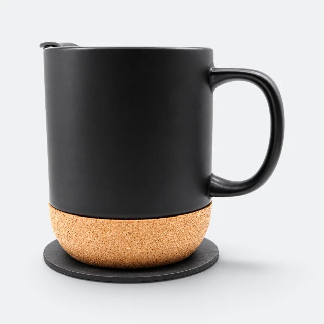 GMG2226 Grainy PU Leather Round Coaster Set With Mug Gmg2226 grainy pu leather round coaster set with mug view, coaster corporate gift malaysia with logo printing