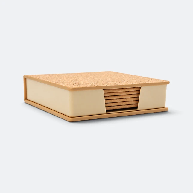 GMG2227 Korko Cork Square Coaster Set Set Box Gmg2227 korko cork square coaster set set box view, coaster corporate gift malaysia with logo printing