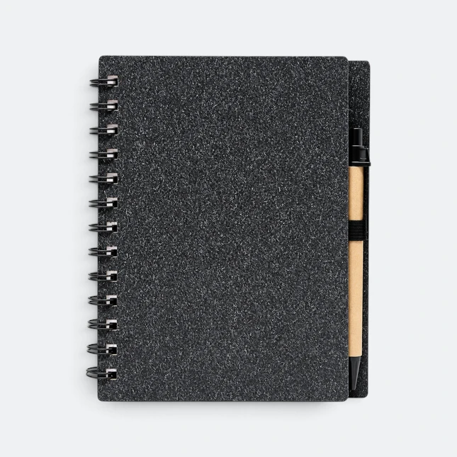 Gmg3248 notely eco notepad with pen black view, eco notepad corporate gift malaysia with logo printing