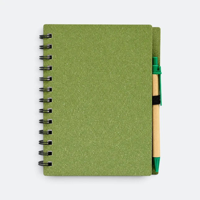 Gmg3248 notely eco notepad with pen green view, eco notepad corporate gift malaysia with logo printing