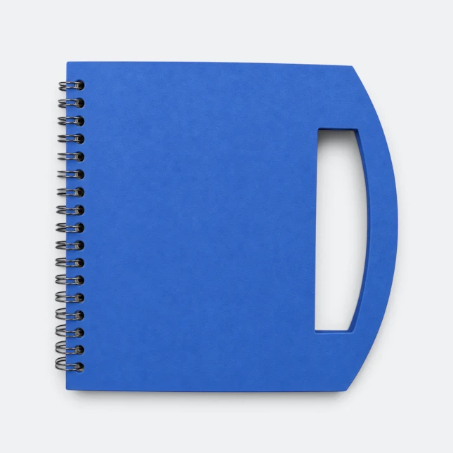Gmg3249 grippa eco notepad with handle royal blue view, eco notepad corporate gift malaysia with logo printing