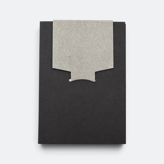 Gmg3252 pocketo eco notepad with sticky notes grey front view, eco notepad corporate gift malaysia with logo printing