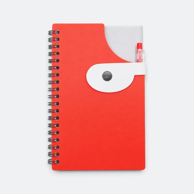 GMG3255 Curva PVC Notepad with Pen Red Gmg3255 curva pvc notepad with pen red view, notepad corporate gift malaysia with logo printing