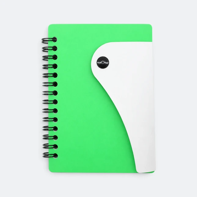 Gmg3256 curva pvc notepad with pen apple green view, notepad corporate gift malaysia with logo printing