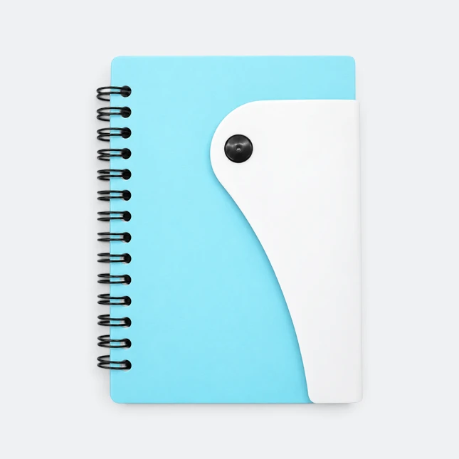 Gmg3256 curva pvc notepad with pen sea blue view, notepad corporate gift malaysia with logo printing