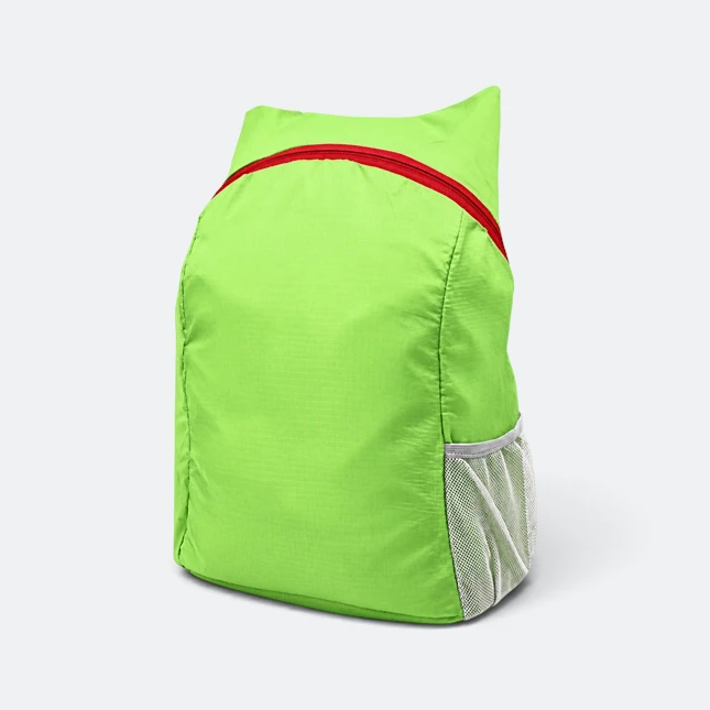 Gmg4232 fola foldable backpack 1 compartment apple green view, backpack corporate gift malaysia with logo printing