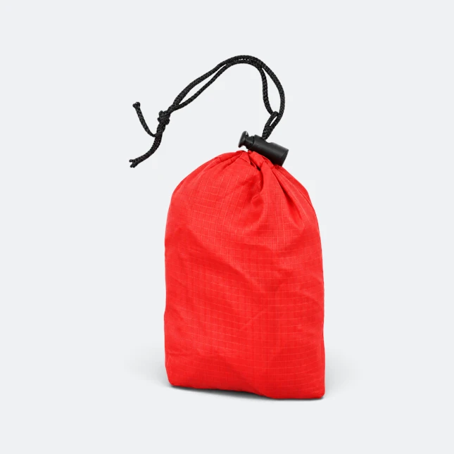 Gmg4232 fola foldable backpack 1 compartment red folded view, backpack corporate gift malaysia with logo printing