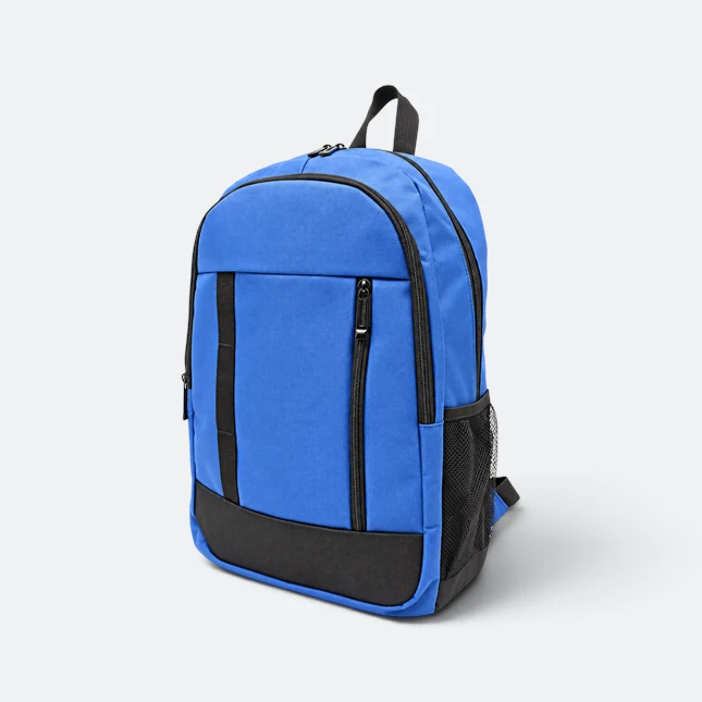 Gmg4234 strider nylon backpack 3 compartment royal blue view, backpack corporate gift malaysia with logo printing