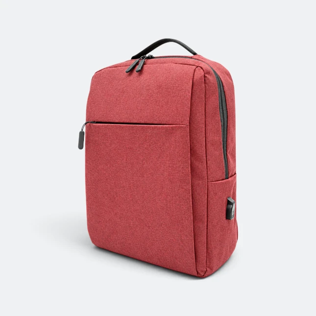 Gmg4239 expandra laptop backpack 3 compartment maroon view, laptop bag corporate gift malaysia with logo printing