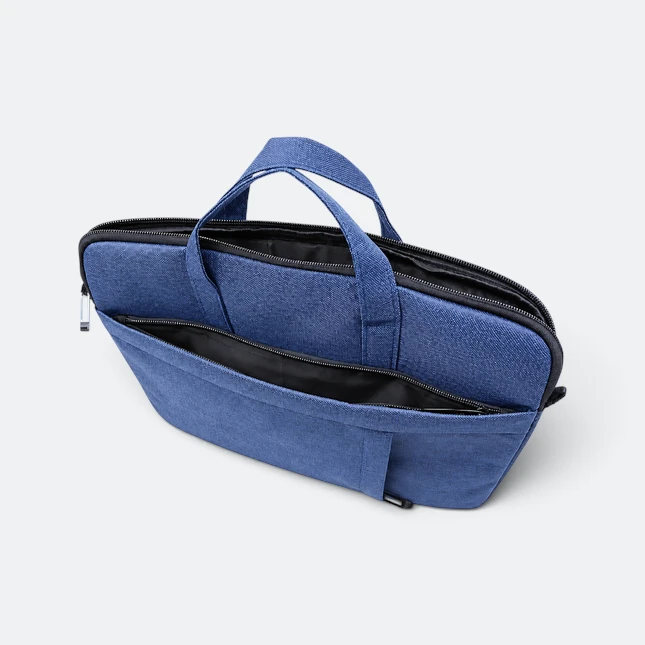GMG4243 Briefo Nylon Laptop Carry Bag 14" Navy Blue Open Gmg4243 briefo nylon laptop carry bag 14" navy blue open view, laptop bag corporate gift malaysia with logo printing