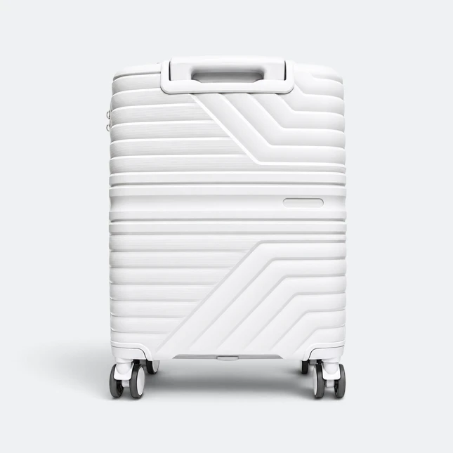 Gmg4247 voyago chevron hard luggage 20" white view, travel bag corporate gift malaysia with logo printing
