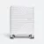 Gmg4247 voyago chevron hard luggage 20" white front view, travel bag corporate gift malaysia with logo printing