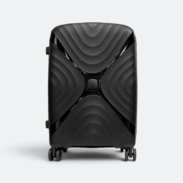 Gmg4252 orbita curve hard luggage 24" black view, travel bag corporate gift malaysia with logo printing