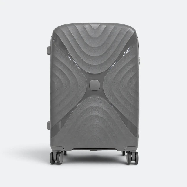 Gmg4252 orbita curve hard luggage 24" dark grey view, travel bag corporate gift malaysia with logo printing