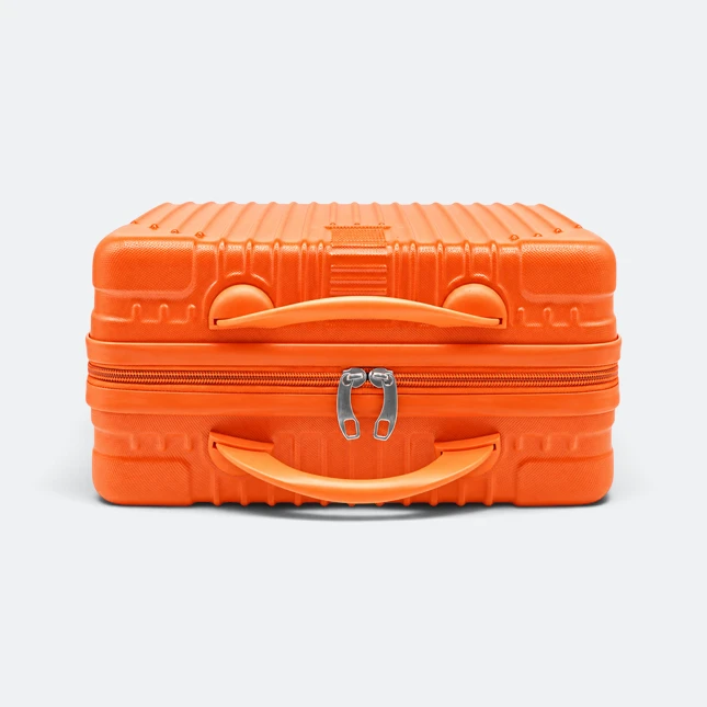Gmg4254 orbita vanity case 14" orange handle view, travel bag corporate gift malaysia with logo printing