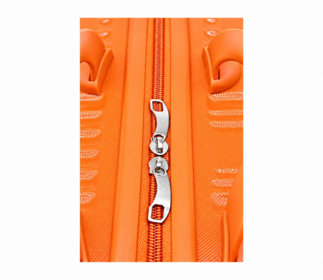 Gmg4254 orbita vanity case 14" orange zip detail view, travel bag corporate gift malaysia with logo printing