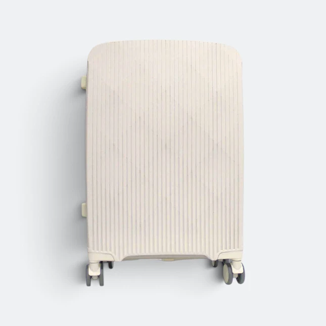 Gmg4256 stratos front pocket hard luggage 20" beige back 2 view, travel bag corporate gift malaysia with logo printing