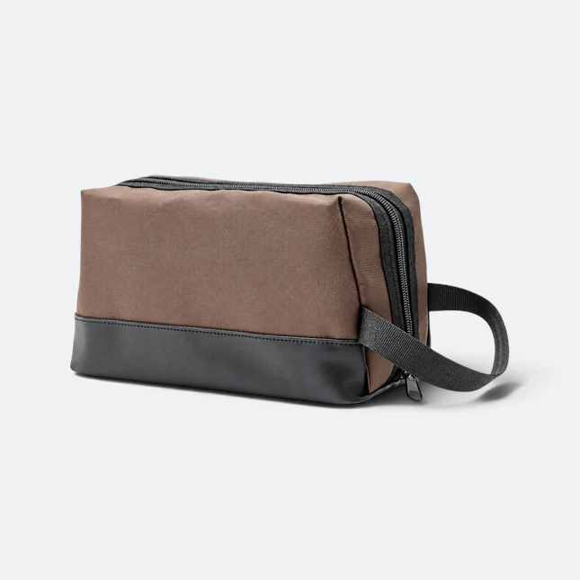 Gmg4259 dapper pu leather multipurpose pouch brown view, toiletries bag corporate gift malaysia with logo printing