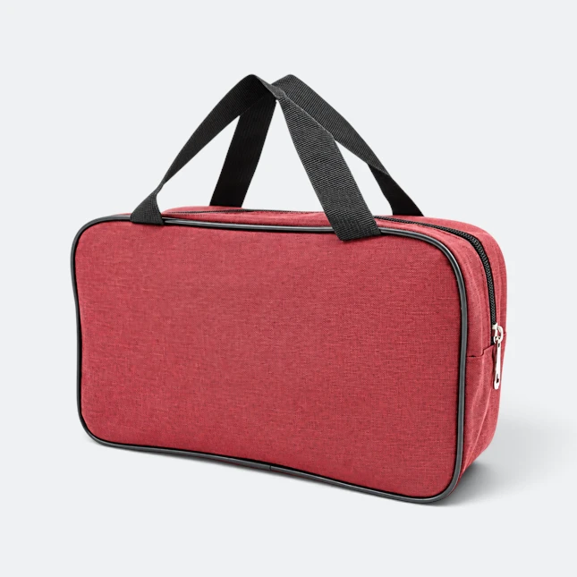 Gmg4260 carryon nylon multipurpose bag with handle maroon view, toiletries bag corporate gift malaysia with logo printing