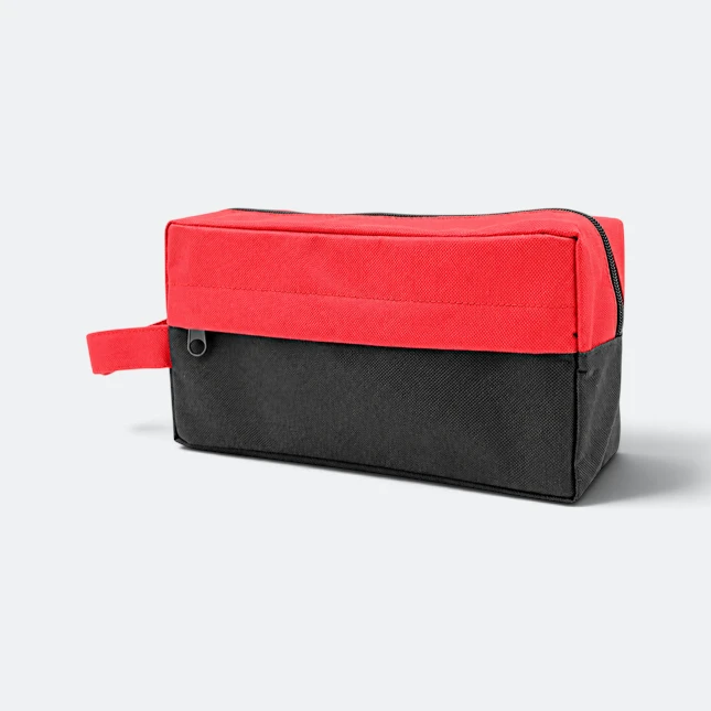 Gmg4262 duotone nylon multipurpose pouch red view, toiletries bag corporate gift malaysia with logo printing