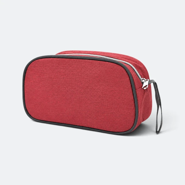 Gmg4265 slimline nylon multipurpose pouch maroon view, toiletries bag corporate gift malaysia with logo printing