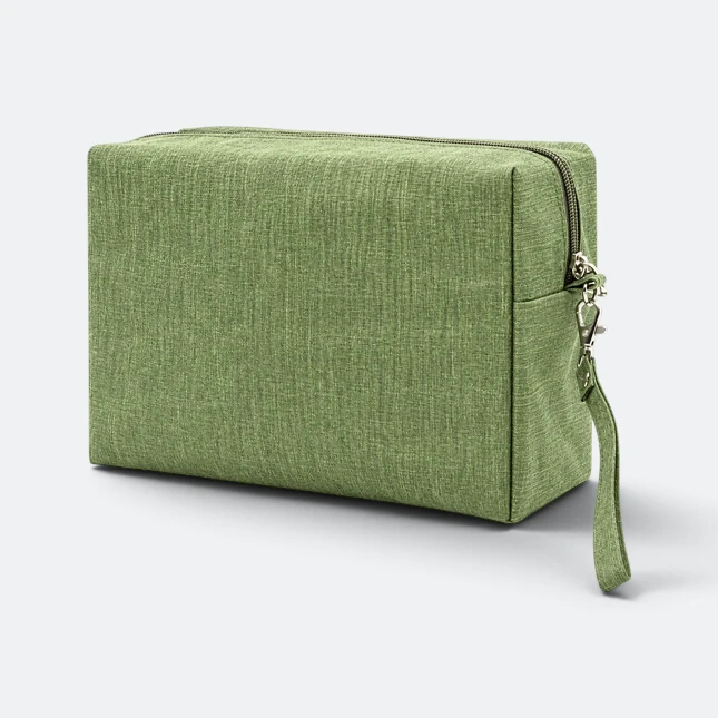 Gmg4268 cubo nylon multipurpose pouch with wrist strap army green view, toiletries bag corporate gift malaysia with logo printing