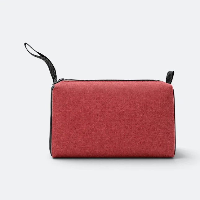 Gmg4269 flatty nylon multipurpose pouch maroon view, toiletries bag corporate gift malaysia with logo printing