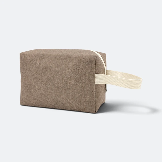Gmg4270 nomad nylon multipurpose pouch with strap brown view, toiletries bag corporate gift malaysia with logo printing