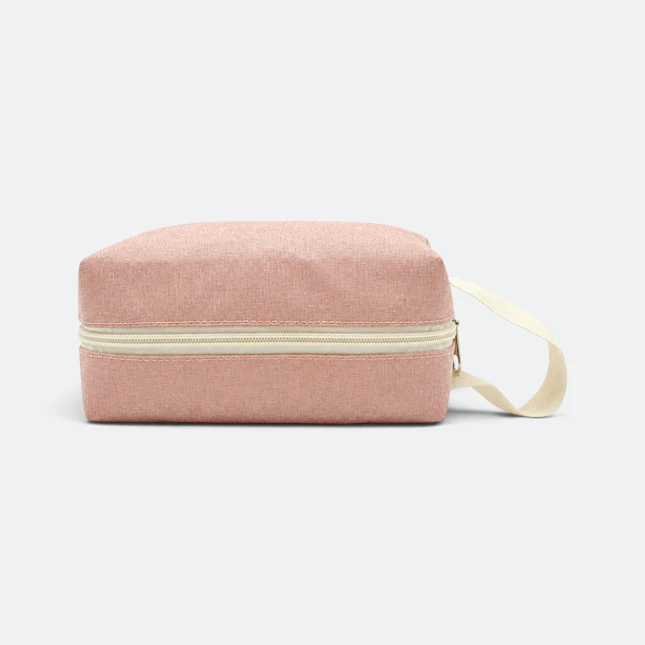Gmg4270 nomad nylon multipurpose pouch with strap peach front view, toiletries bag corporate gift malaysia with logo printing
