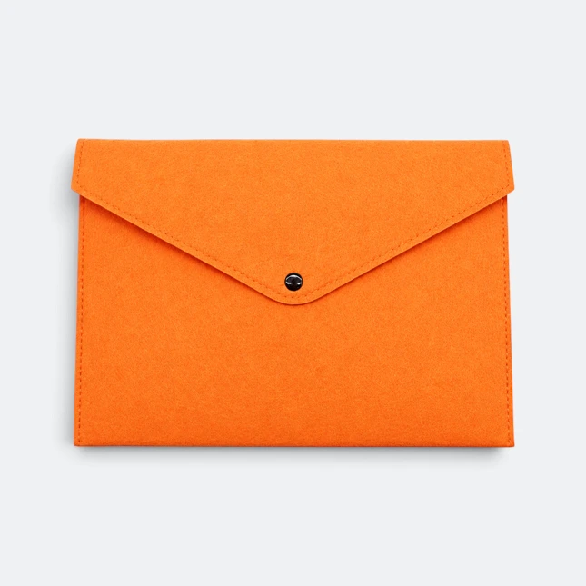 Gmg4276 envelo felt seminar folder orange view, document bag corporate gift malaysia with logo printing