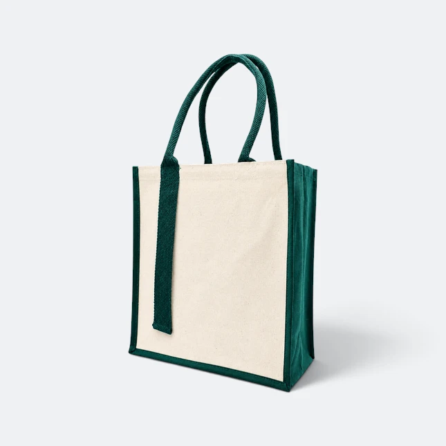 Gmg5116 stripa laminated canvas tote bag green view, canvas tote bag corporate gift malaysia with logo printing