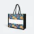 Gmg5121 floral laminated canvas tote bag dark royal blue floral view, canvas tote bag corporate gift malaysia with logo printing