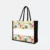 Gmg5122 floral laminated canvas tote bag light yellow floral view, canvas tote bag corporate gift malaysia with logo printing
