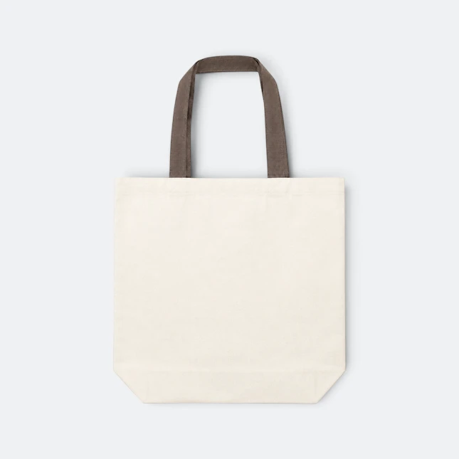 GMG5125 Gusseta Canvas Tote Bag with Colour Handle Brown Gmg5125 gusseta canvas tote bag with colour handle brown view, canvas tote bag corporate gift malaysia with logo printing