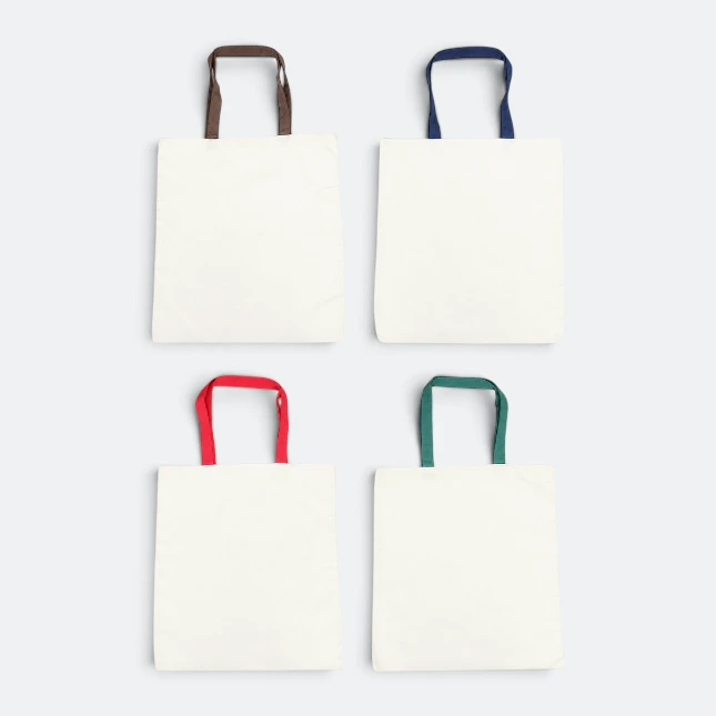 Gmg5126 handla canvas tote bag with colour handle all colours view, canvas tote bag corporate gift malaysia with logo printing