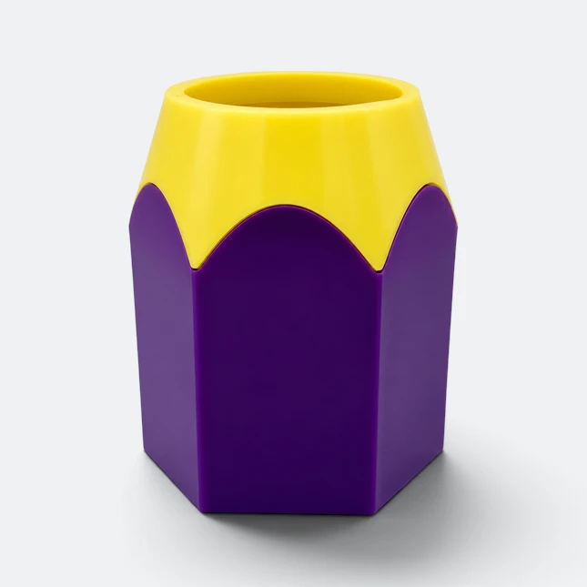 Gmg7071 pencila pencil shaped pen holder purple view, storage organizer corporate gift malaysia with logo printing