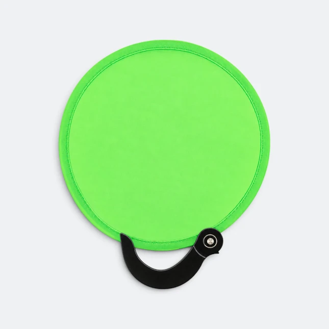 GMG7081 Rounda PP Hand Fan Apple Green Gmg7081 rounda pp hand fan apple green view, sports gift corporate gift malaysia with logo printing