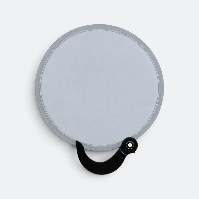 GMG7081 Rounda PP Hand Fan Grey Gmg7081 rounda pp hand fan grey view, sports gift corporate gift malaysia with logo printing