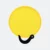 GMG7081 Rounda PP Hand Fan Yellow Gmg7081 rounda pp hand fan yellow view, sports gift corporate gift malaysia with logo printing