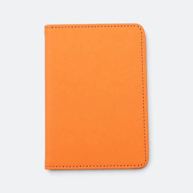 Gmg7705 passo pu leather passport cover orange view, passport holder corporate gift malaysia with logo printing